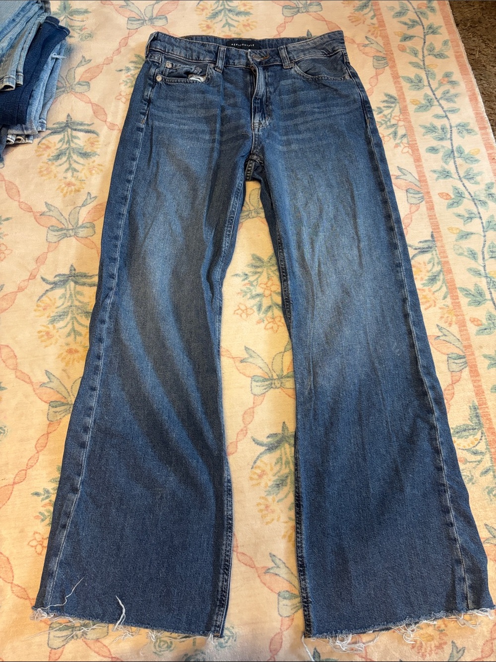 Aeropostale Dark Blue Denim Wide-Leg Jeans